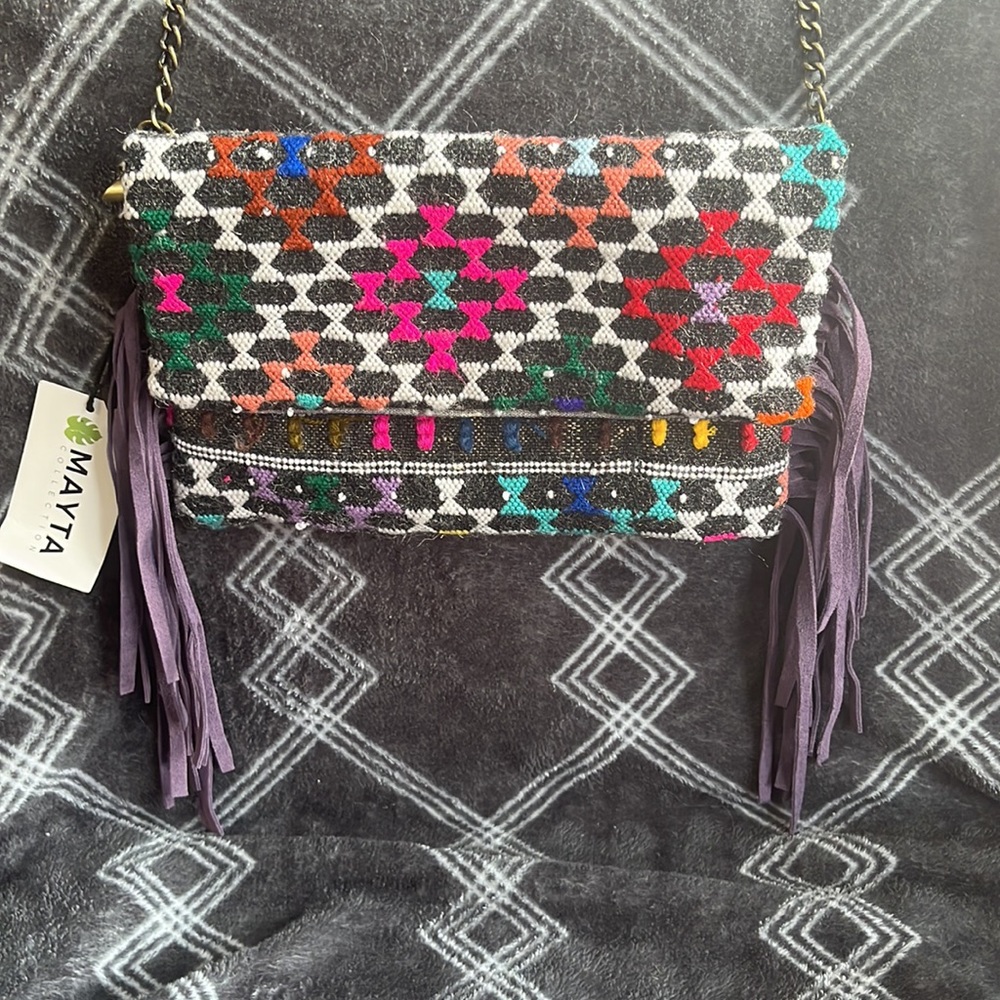 Mayta collection Crossbody, with fringe, made in morocco